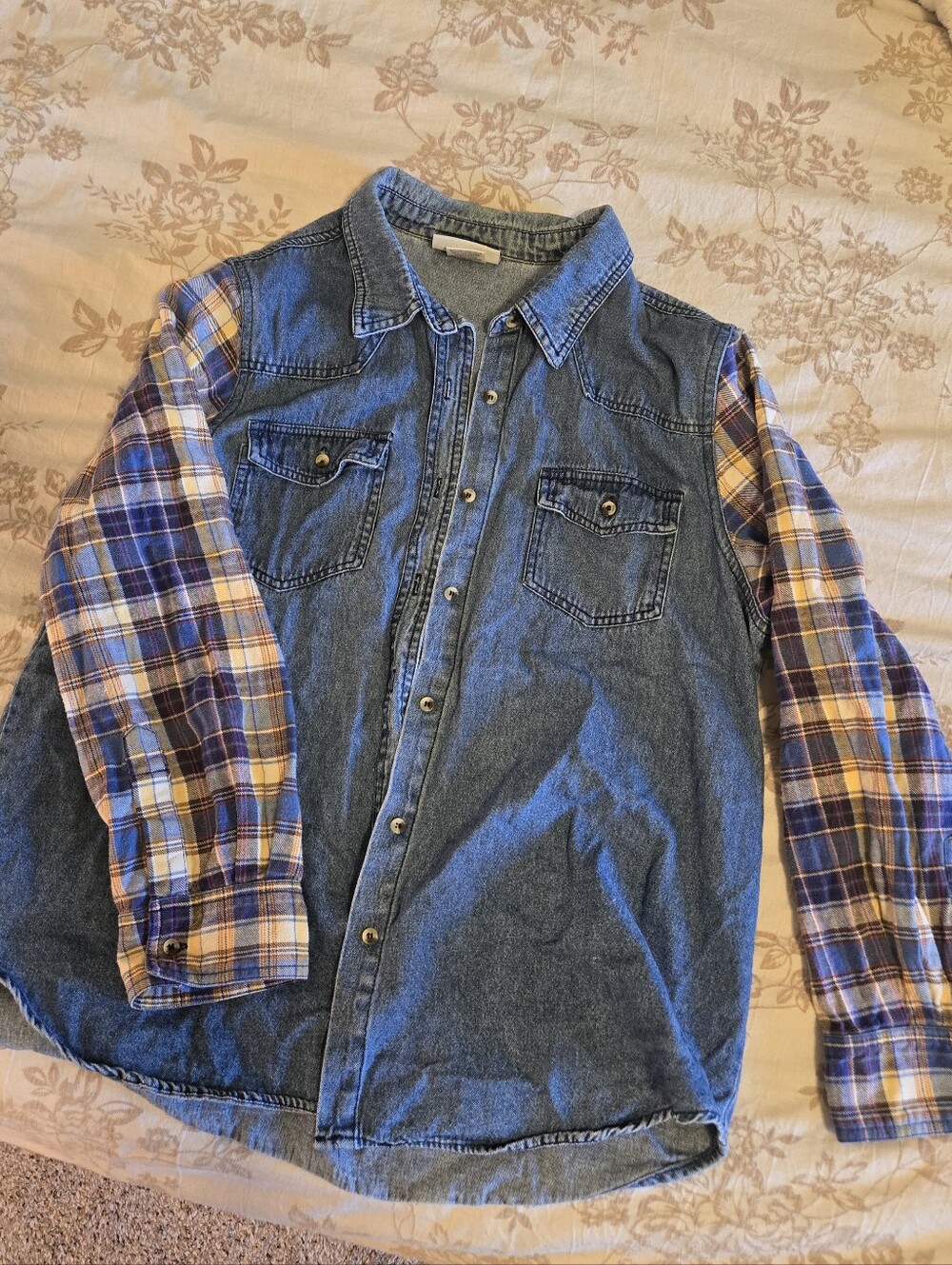 light denim look shacket
